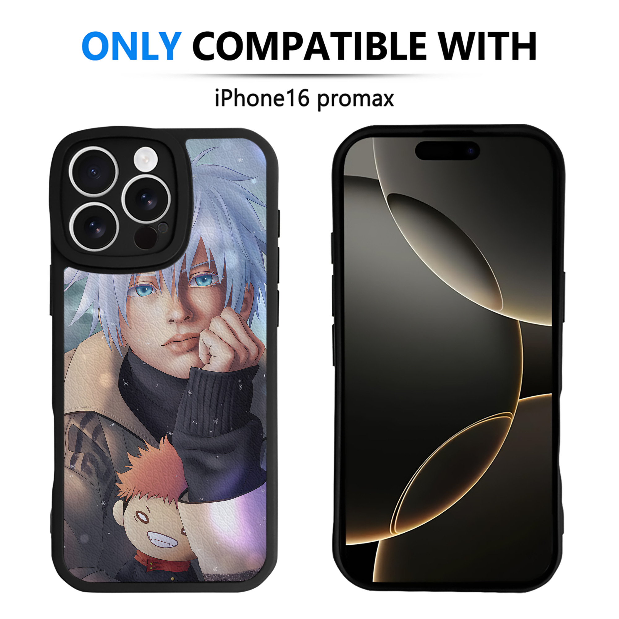 （画像用） 呪術廻戦 Jujutsu Kaisen 【iPhone 16シリーズ対応】シリコンスマホケース（レザー調） 材質：シリコン